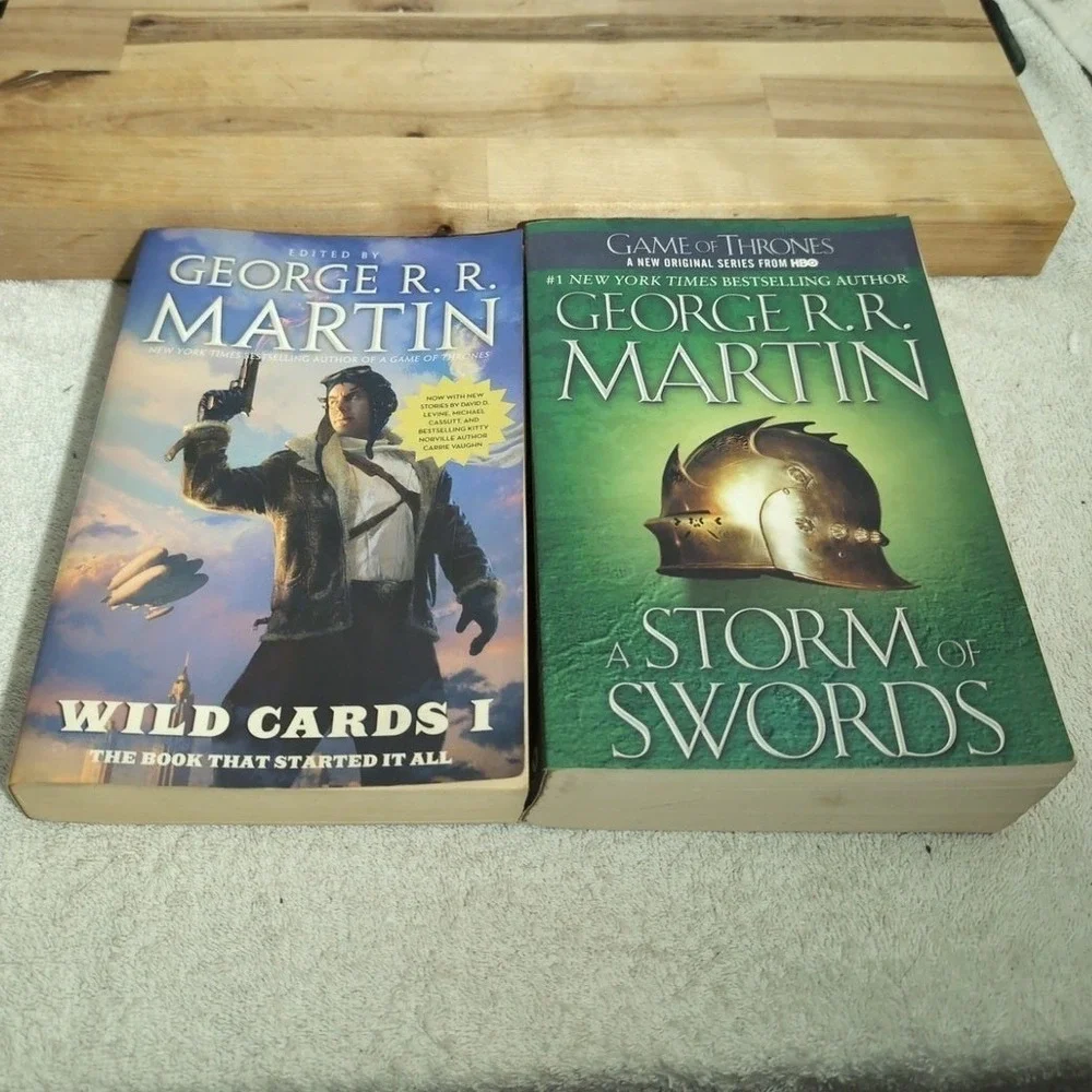 George R.R. Martin Paperback‎ Book Lot, Wild Cards I & A Storm of Swords